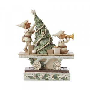 Jim Shore Heartwood Creek Elves with Animal Train Car Ornament