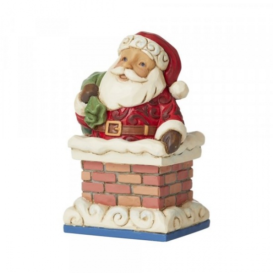 Jim Shore - Heartwood Creek - Santa in Chimney Mini Figurine