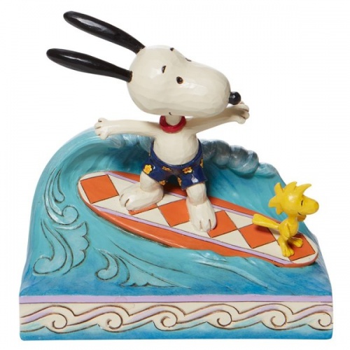 Jim Shore Peanuts Snoopy and Woodstock Surfing Figurine