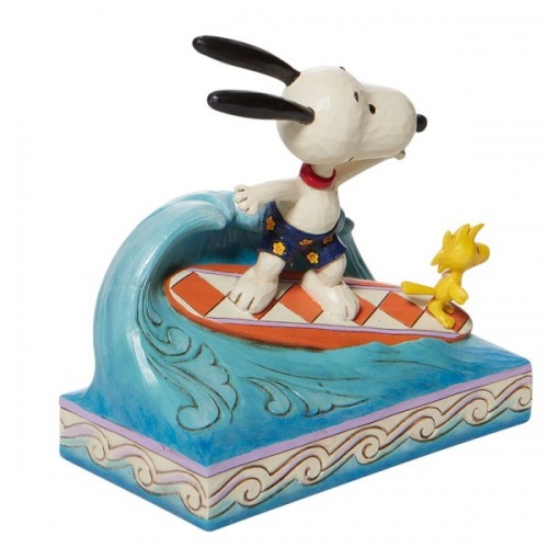 Jim Shore Peanuts Snoopy and Woodstock Surfing Figurine