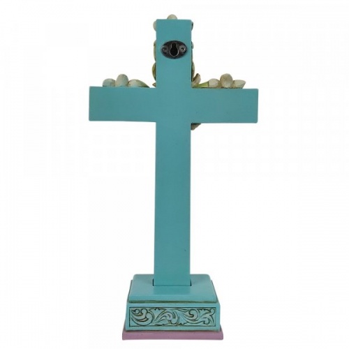 Jim Shore Cross with Lilies and Dove Figurine Heartwood Creek