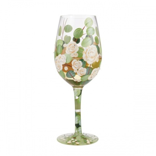 Lolita Bouquet in Bloom Wine Glass- Gift Boxed