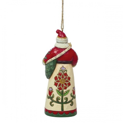 Jim Shore Heartwood Creek Santa Holding Cat Hanging Ornament