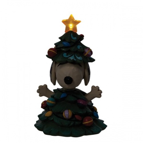 Peanuts Snoopy Dressed as a Tree Led Light Up Figurine