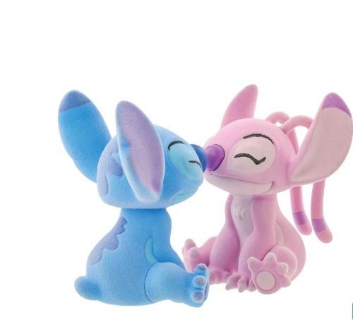 Disney Kissing Stitch & Angel Flocked Figurine by Grand Jester Studios