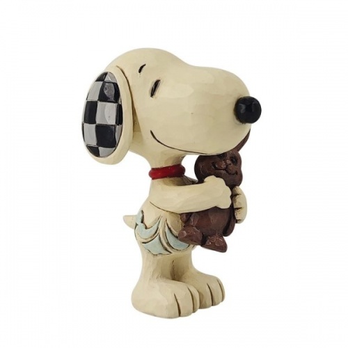 Jim Shore Peanuts Snoopy with a Chocolate Bunny Mini Figurine