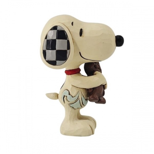 Jim Shore Peanuts Snoopy with a Chocolate Bunny Mini Figurine