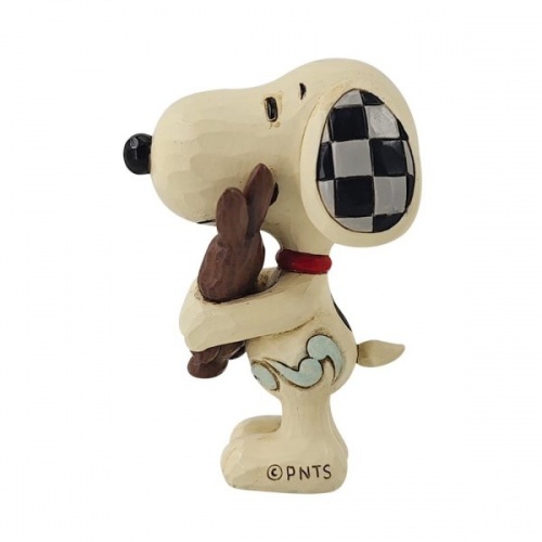 Jim Shore Peanuts Snoopy with a Chocolate Bunny Mini Figurine