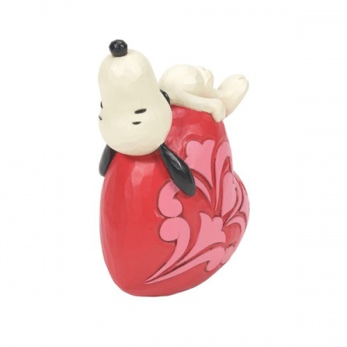 Jim Shore Peanuts Snoopy Laying on Heart Figurine