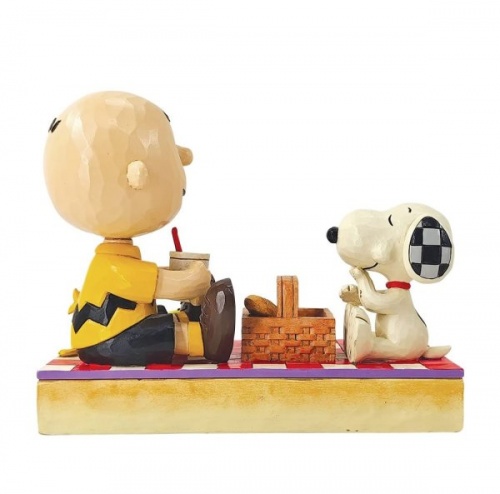 Jim Shore Peanuts Snoopy, Woodstock and Charlie Brown Picnic Figurine