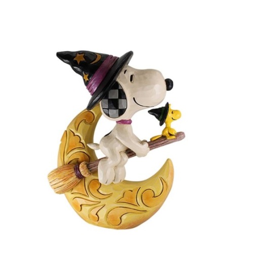 Jim Shore Peanuts Midnight Ride Snoopy witch figurine