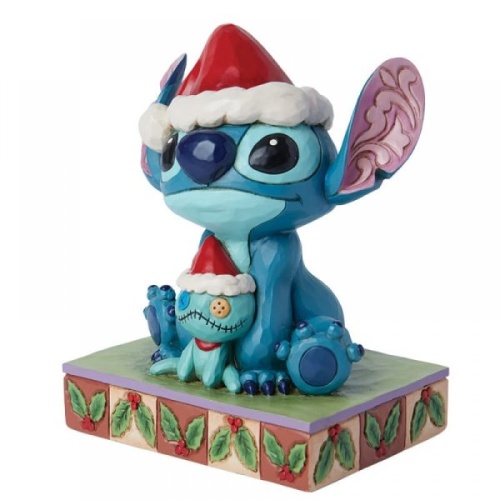 Disney Traditions Santa Stitch with Scrump Figurine