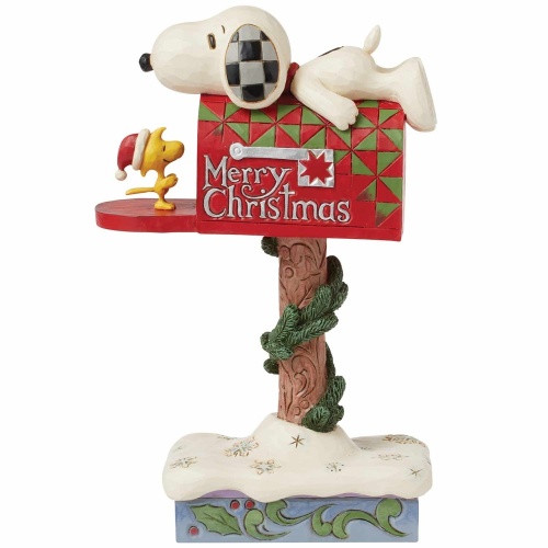 Jim Shore Peanuts Snoopy & Woodstock Mail Figurine