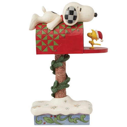 Jim Shore Peanuts Snoopy & Woodstock Mail Figurine