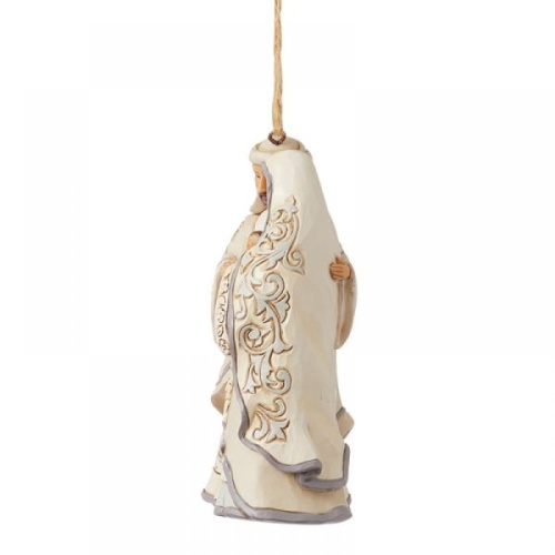 Jim Shore White Woodland Holy Family Hanging Ornament