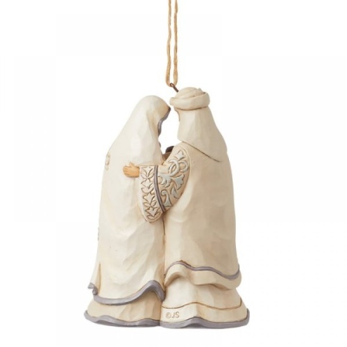 Jim Shore White Woodland Holy Family Hanging Ornament