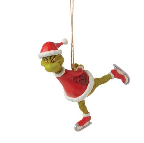 Jim Shore The Grinch Ice Skating Hanging Ornament