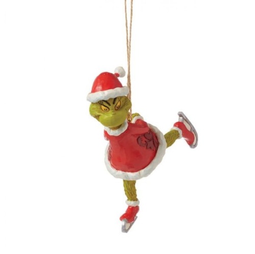 Jim Shore The Grinch Ice Skating Hanging Ornament