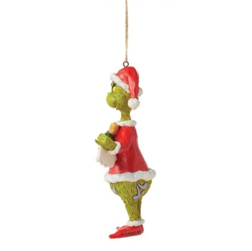 Jim Shore The Grinch with Christmas Banner Hanging Ornament