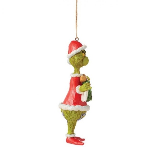 Jim Shore The Grinch with Christmas Banner Hanging Ornament