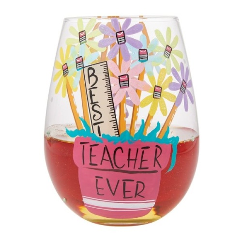 Lolita Best Teacher Ever Stemless Wine Glass