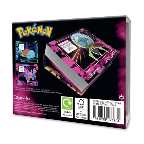 Pokemon 2025 Desk Block Desk Page a day Calendar