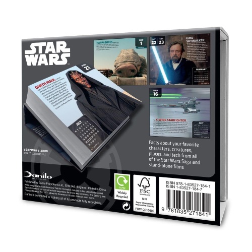 Star Wars 2025 Desk Block Desk Page a Day Calendar