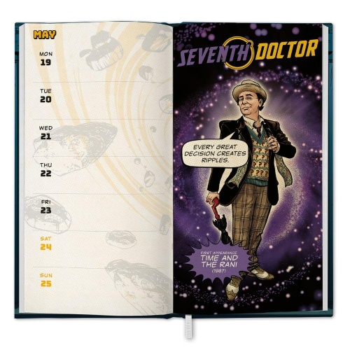 Doctor Who 2025 Slim Diary Week To View Officially Licensed