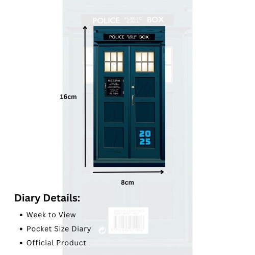 Doctor Who 2025 Slim Diary Week To View Officially Licensed