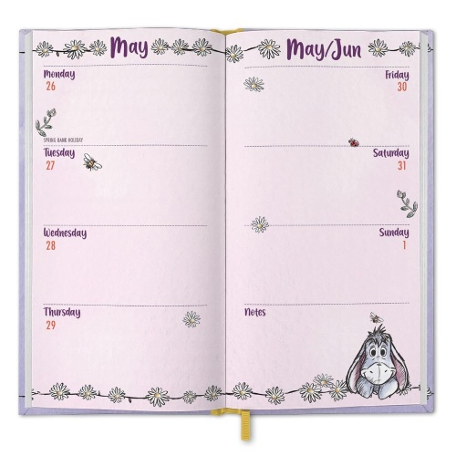 Eeyore Slim Line 2025 Diary Week to View Winnie The Pooh