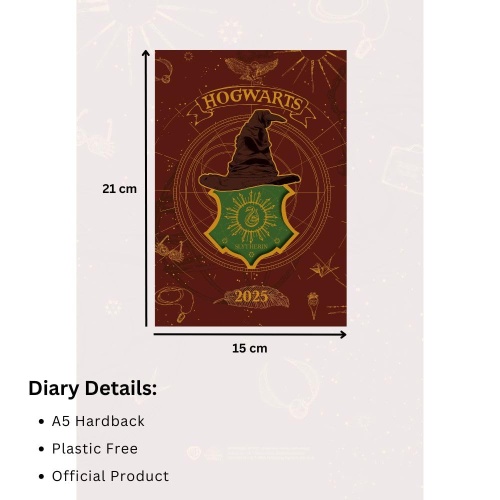 Harry Potter House Crest Week to View 2025 A5 Diary