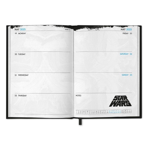 Star Wars A5 Hardcover Week to View 2025 Diary