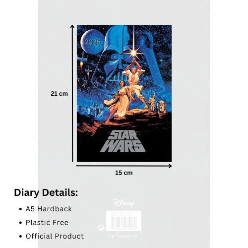 Star Wars A5 Hardcover Week to View 2025 Diary