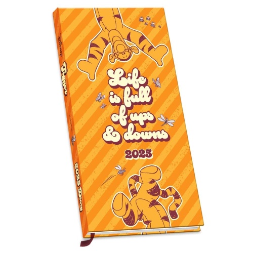 Disney Tigger Slim Line 2025 Diary Week to View Winnie The Pooh