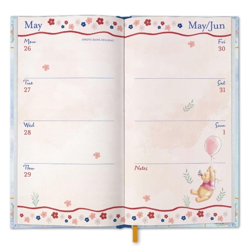 Disney Winnie The Pooh Slim Line 2025 Diary Week to View