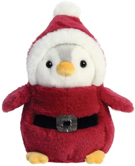 Pompom Penguin Santa Plush Toy 7 inch - Aurora