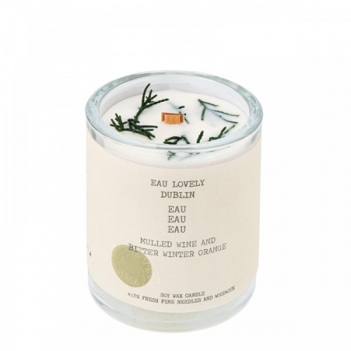 Eau Eau Eau Christmas Candle by Eau Lovely Soy Wax Candle with Fresh Pine Needles