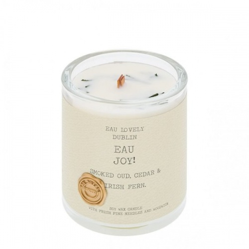 Eau Joy Christmas Candle by Eau Lovely Soy Wax Candle with Fresh Pine Needles