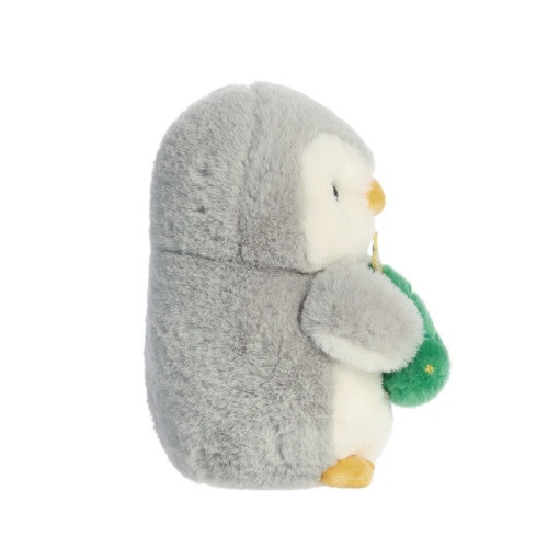 Pompom Penguin with Christmas Tree Soft Plush Toy 8 inch Aurora