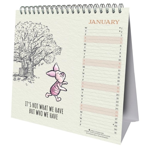 Disney Winnie The Pooh Desk Calendar 2025