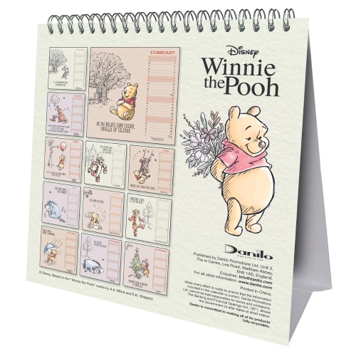 Disney Winnie The Pooh Desk Calendar 2025