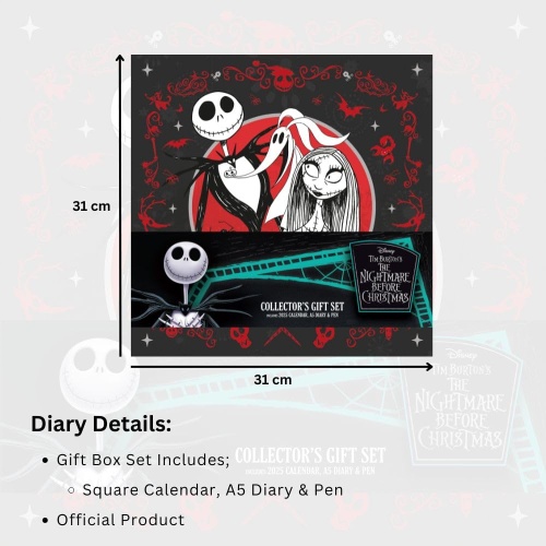 Disney The Nightmare Before Christmas 2025 Calendar, Diary & Pen Gift Box