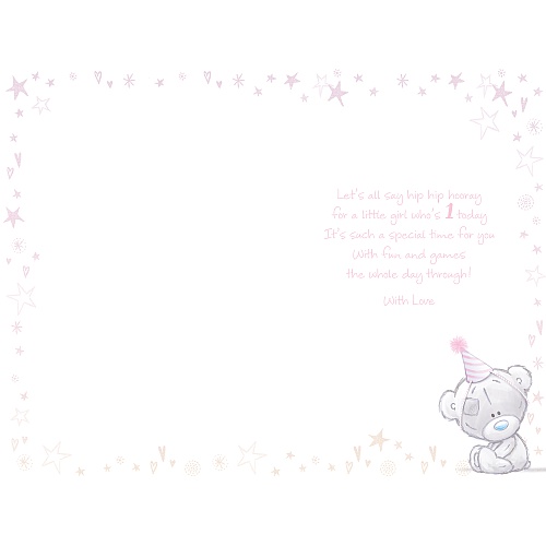 Me To You - 1 Today - Girl's First Birthday Card