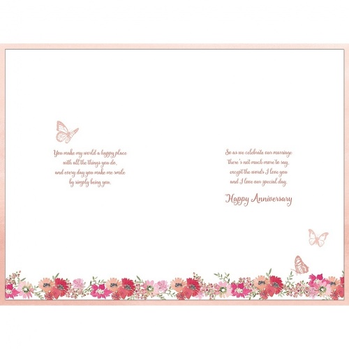 Lovely Wife Anniversary Greeting Card - Wedding Anniversary