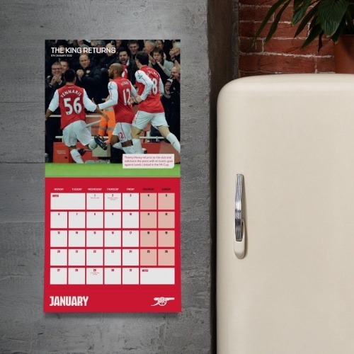 Arsenal FC Legends 2025 Wall Calendar