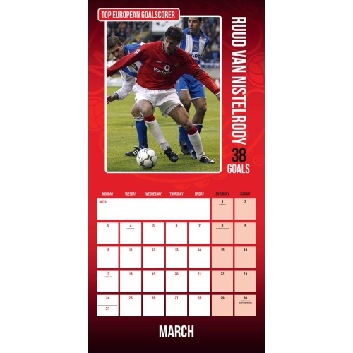 Manchester United FC Legends 2025 Wall Calendar