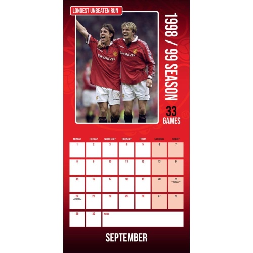 Manchester United FC Legends 2025 Wall Calendar