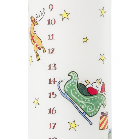 Alison Gardiner - Santa's Sleigh Pillar Advent Candle (non-fragranced)