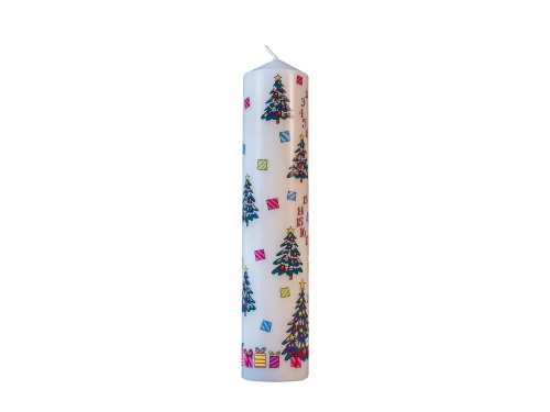 Alison Gardiner Christmas Trees Pillar Advent Candle (non-fragranced)