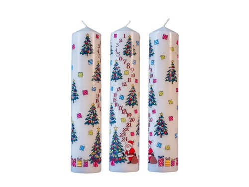 Alison Gardiner Christmas Trees Pillar Advent Candle (non-fragranced)